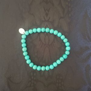 Turquoise Stainless Steel  Bracelet 7.5"